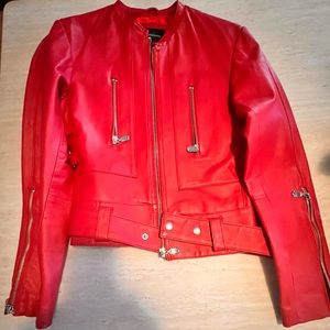 Mendocino red leather jacket